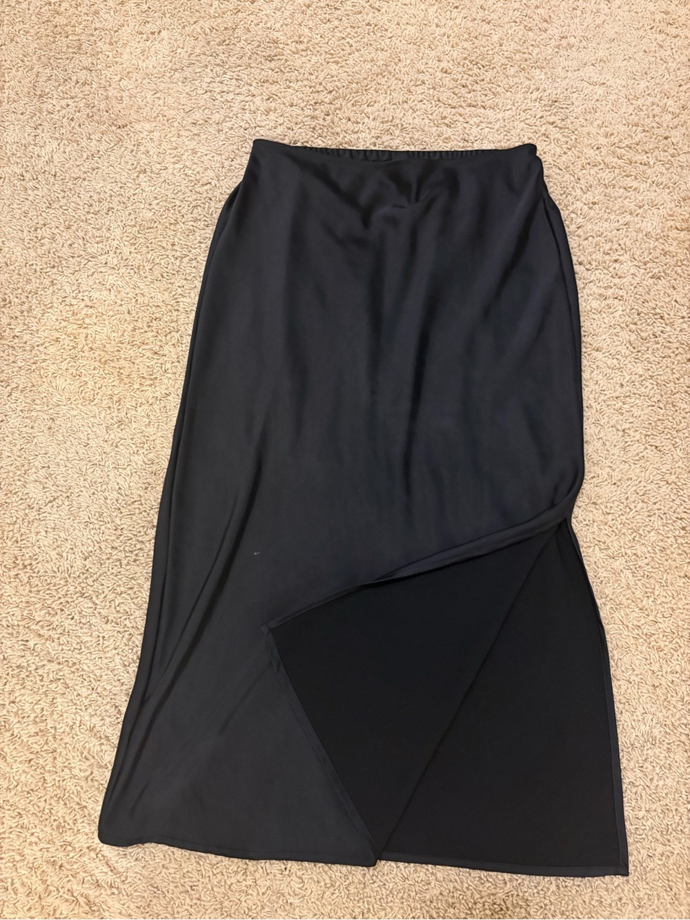Old Navy Black Midi Slip Skirt
